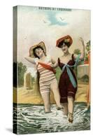 Old Time Bathing Beauties, Coronado, California-null-Stretched Canvas