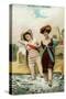 Old Time Bathing Beauties, Coronado, California-null-Stretched Canvas