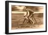 Old Time Bicycle Racer-null-Framed Art Print