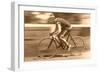 Old Time Bicycle Racer-null-Framed Art Print