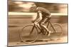 Old Time Bicycle Racer-null-Mounted Art Print