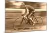 Old Time Bicycle Racer-null-Mounted Art Print