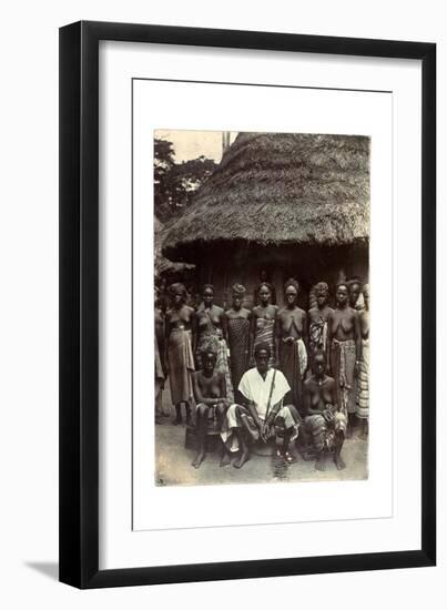 Old Time Chief, Upper Mendi, Sierra Leone, c.1920-null-Framed Giclee Print
