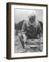 Old-Time Gold Prospector with Pan in Hands-Philip Gendreau-Framed Photographic Print