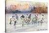 Old Time Hockey on Lake Placid, New York-null-Stretched Canvas