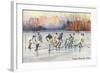 Old Time Hockey on Lake Placid, New York-null-Framed Art Print