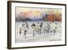 Old Time Hockey on Lake Placid, New York-null-Framed Art Print