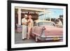 Old Time Service Station-null-Framed Premium Giclee Print