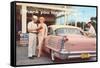 Old Time Service Station-null-Framed Stretched Canvas