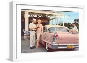 Old Time Service Station-null-Framed Art Print