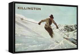 Old Time Skier, Killington-null-Framed Stretched Canvas