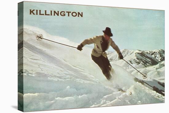 Old Time Skier, Killington-null-Stretched Canvas