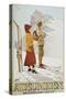 Old Time Skiers, Adelboden, Switzerland-null-Stretched Canvas
