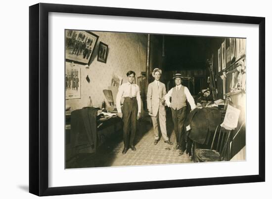 Old Time Tailor Shop-null-Framed Art Print