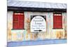 Old Tin Building with Red Shutters, Apalachicola, Florida, USA-Joanne Wells-Mounted Photographic Print