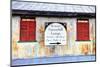 Old Tin Building with Red Shutters, Apalachicola, Florida, USA-Joanne Wells-Mounted Photographic Print