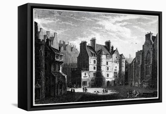 Old Tolbooth Edinburgh, Engraved by Edward Finden-Alexander Nasmyth-Framed Stretched Canvas