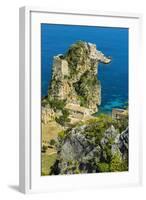 Old Tower and Buildings at the Tonnara Di Scopello-Rob Francis-Framed Photographic Print