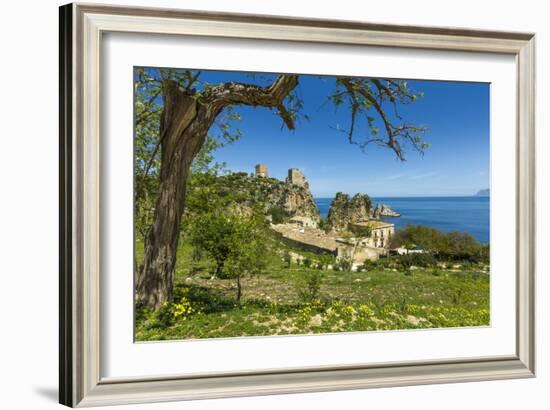 Old Towers and Buildings at the Tonnara Di Scopello-Rob Francis-Framed Photographic Print