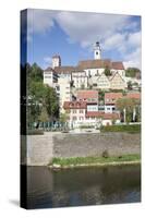 Old Towm with Dominican Monastery and Stiftskirche Heilig Kreuz Collegiate Church and Neckar River-Marcus Lange-Stretched Canvas