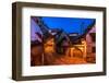 Old Town Alley and Walls at Night-David Ionut-Framed Photographic Print