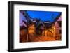 Old Town Alley and Walls at Night-David Ionut-Framed Photographic Print