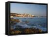 Old Town and Beach, L'Lle Rousse, Corsica, France, Mediterranean, Europe-Mark Banks-Framed Stretched Canvas