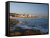 Old Town and Beach, L'Lle Rousse, Corsica, France, Mediterranean, Europe-Mark Banks-Framed Stretched Canvas