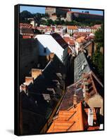 Old Town and Bratislava Castle From St. Michael's Tower, Bratislava, Slovakia-Glenn Beanland-Framed Stretched Canvas