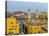 Old Town and Cathedral, elevated view, Lima, Peru, South America-Karol Kozlowski-Stretched Canvas