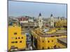 Old Town and Cathedral, elevated view, Lima, Peru, South America-Karol Kozlowski-Mounted Photographic Print