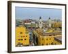 Old Town and Cathedral, elevated view, Lima, Peru, South America-Karol Kozlowski-Framed Photographic Print