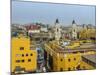 Old Town and Cathedral, elevated view, Lima, Peru, South America-Karol Kozlowski-Mounted Photographic Print