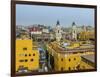 Old Town and Cathedral, elevated view, Lima, Peru, South America-Karol Kozlowski-Framed Photographic Print