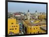 Old Town and Cathedral, elevated view, Lima, Peru, South America-Karol Kozlowski-Framed Photographic Print