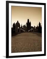 Old Town and Charles Bridge at Dawn, Prague, Czech Republic-Doug Pearson-Framed Photographic Print