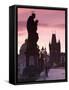 Old Town and Charles Bridge at Dawn, Prague, Czech Republic-Doug Pearson-Framed Stretched Canvas