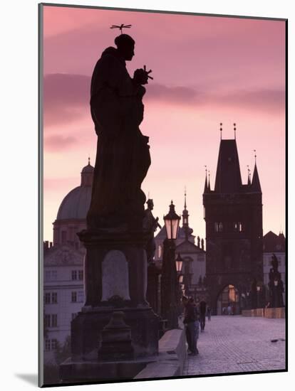 Old Town and Charles Bridge at Dawn, Prague, Czech Republic-Doug Pearson-Mounted Photographic Print