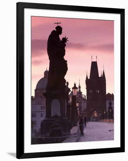 Old Town and Charles Bridge at Dawn, Prague, Czech Republic-Doug Pearson-Framed Photographic Print