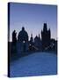 Old Town and Charles Bridge at Dawn, Prague, Czech Republic-Doug Pearson-Stretched Canvas