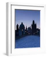 Old Town and Charles Bridge at Dawn, Prague, Czech Republic-Doug Pearson-Framed Photographic Print