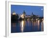 Old Town and Charles Bridge at Dusk, Prague, Czech Republic-Doug Pearson-Framed Photographic Print