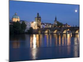 Old Town and Charles Bridge at Dusk, Prague, Czech Republic-Doug Pearson-Mounted Photographic Print