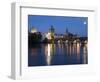 Old Town and Charles Bridge at Dusk, Prague, Czech Republic-Doug Pearson-Framed Photographic Print