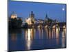 Old Town and Charles Bridge at Dusk, Prague, Czech Republic-Doug Pearson-Mounted Photographic Print
