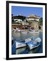 Old Town and Fishing Harbour, Nesebur (Nessebar), Black Sea Coast, Bulgaria, Europe-Stuart Black-Framed Premium Photographic Print