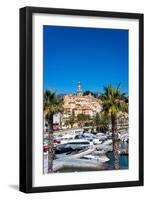 Old Town and Marina, Menton, Cote D'Azur, French Riviera, Provence, France, Mediterranean, Europe-Peter Groenendijk-Framed Photographic Print