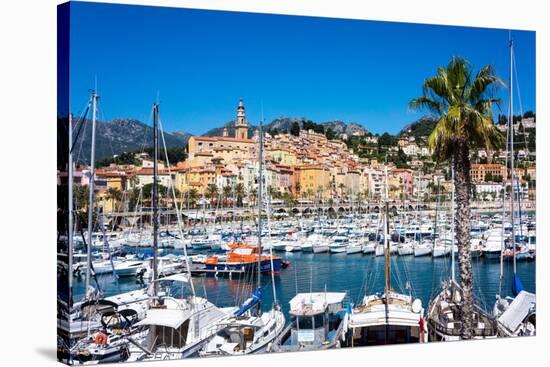 Old Town and Marina, Menton, Cote D'Azur, French Riviera, Provence, France, Mediterranean, Europe-Peter Groenendijk-Stretched Canvas