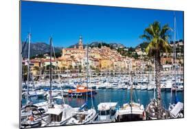 Old Town and Marina, Menton, Cote D'Azur, French Riviera, Provence, France, Mediterranean, Europe-Peter Groenendijk-Mounted Photographic Print