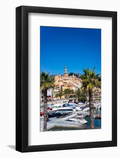 Old Town and Marina, Menton, Cote D'Azur, French Riviera, Provence, France, Mediterranean, Europe-Peter Groenendijk-Framed Photographic Print